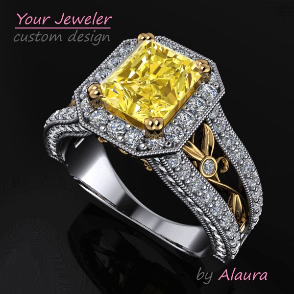 Custom-yellow-diamond-ring